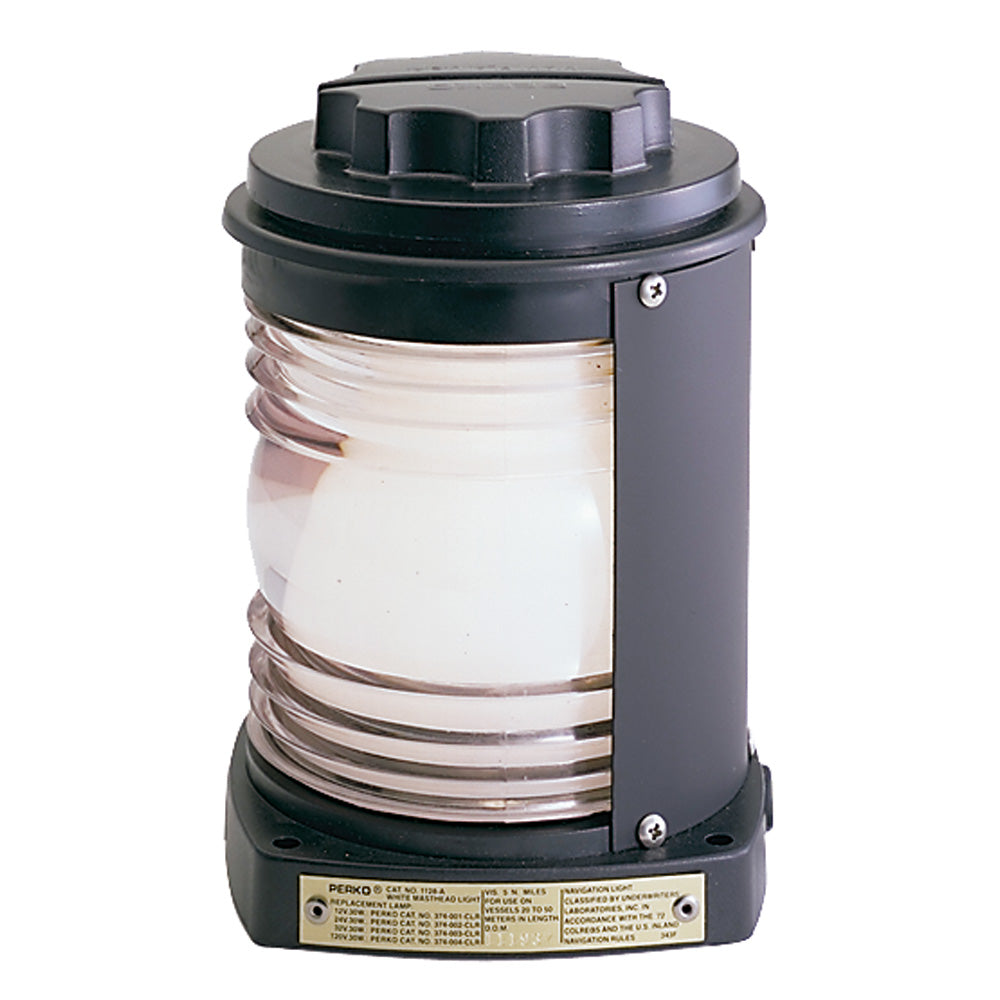 Perko Masthead Light - Black Plastic, White Lens - Deckhand Marine Supply