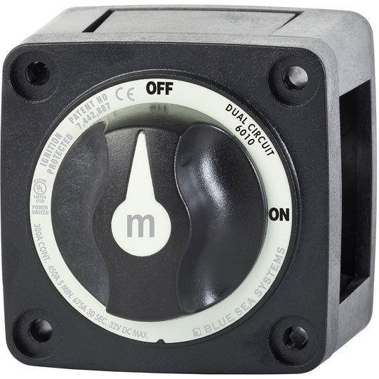 Blue Sea 6010200 Battery Switch Dual Circuit - Black - Deckhand Marine Supply