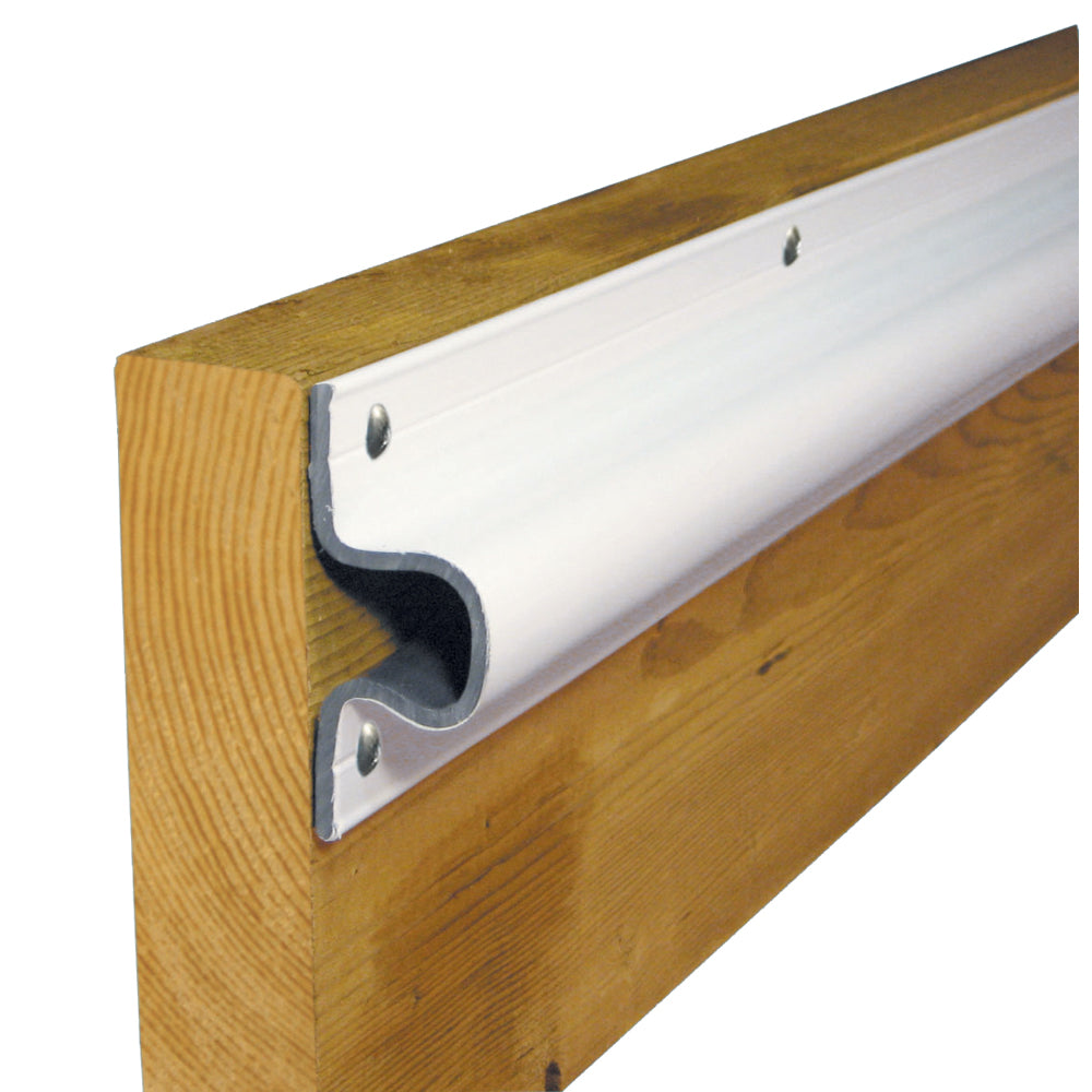 Dock Edge "C" Guard PVC Dock Profile - (4) 6' Sections - White - Deckhand Marine Supply