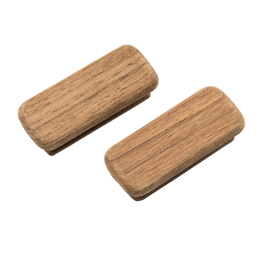 Whitecap Teak Rectangular Drawer Knob - 2-3/4"L - 2 Pack - Deckhand Marine Supply