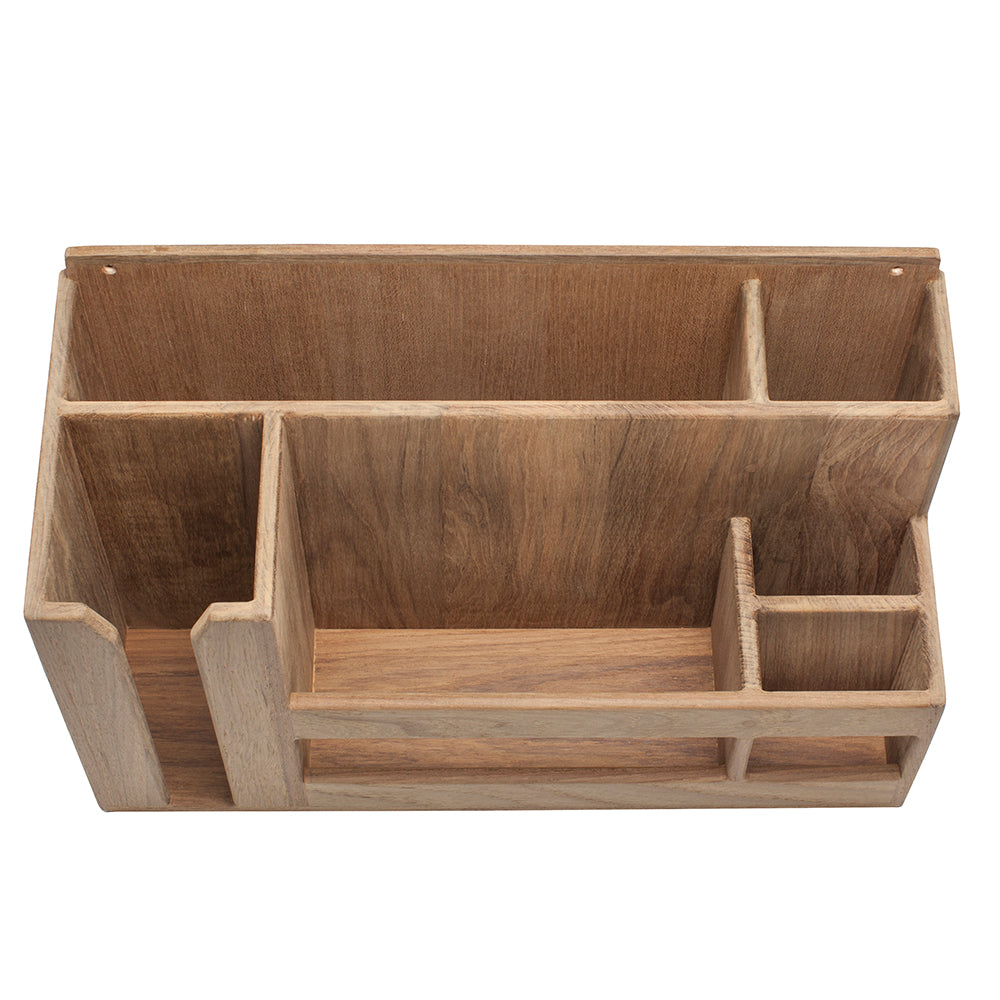 Whitecap Teak Dish/Cup/Utensil Holder - Deckhand Marine Supply