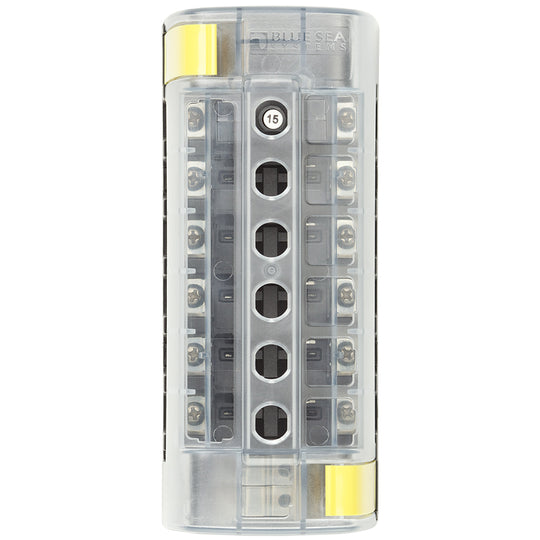 Blue Sea 5050 ST CLB Circuit Breaker Block - 6 Position - Deckhand Marine Supply