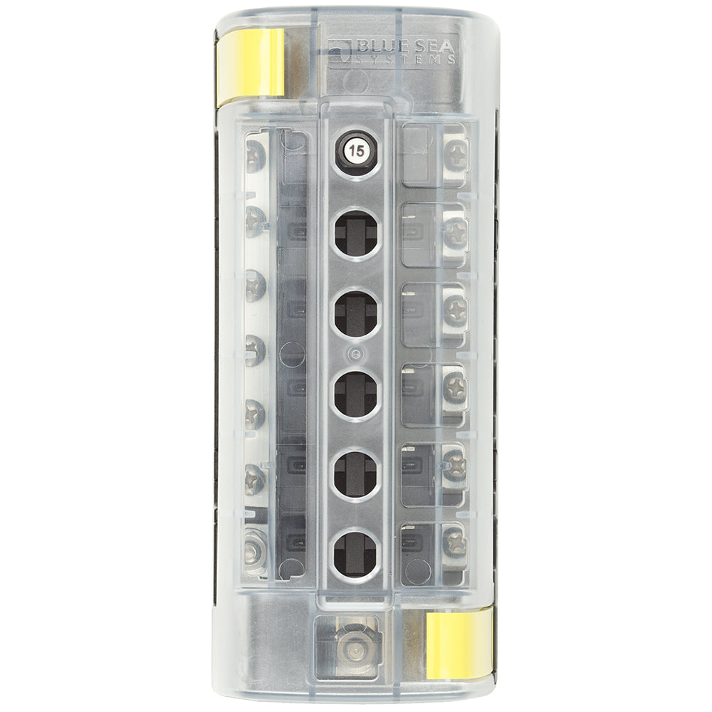 Blue Sea 5052 ST CLB Circuit Breaker Block - 6 Position w/Negative Bus - Deckhand Marine Supply