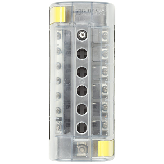 Blue Sea 5052 ST CLB Circuit Breaker Block - 6 Position w/Negative Bus - Deckhand Marine Supply