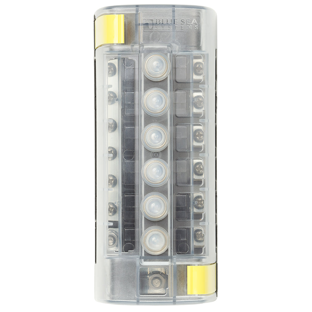 Blue Sea 5052 ST CLB Circuit Breaker Block - 6 Position w/Negative Bus - Deckhand Marine Supply