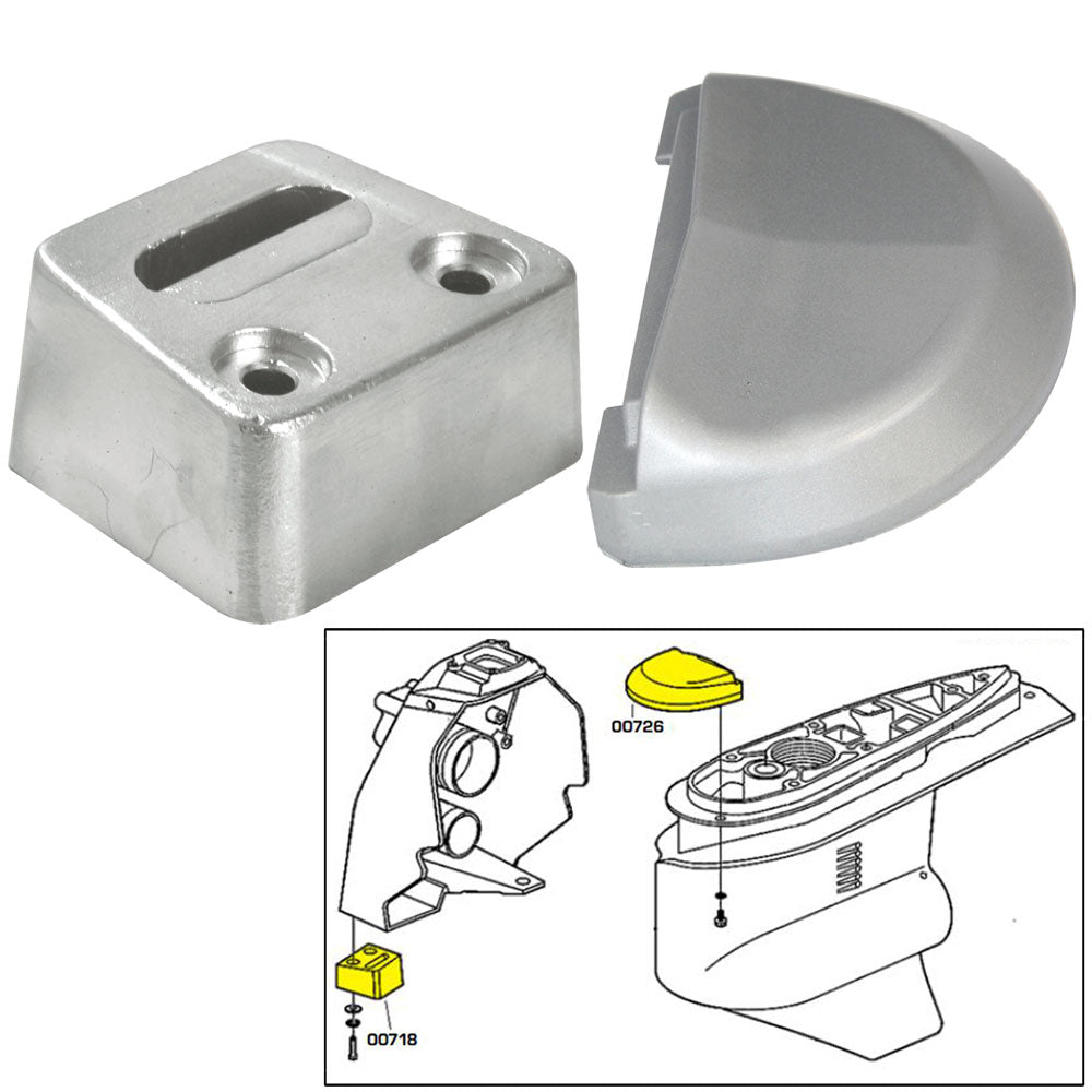 Tecnoseal Anode Kit w/Hardware - Volvo SX - Aluminum - Deckhand Marine Supply
