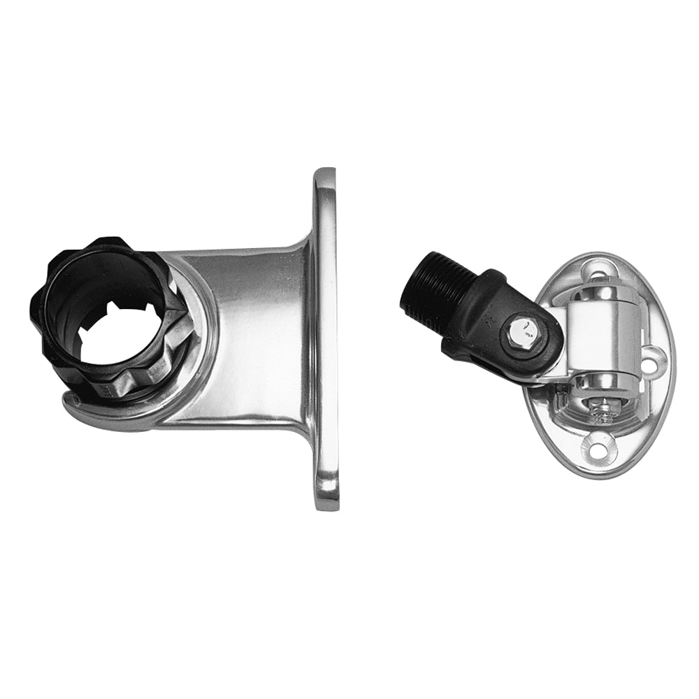 Rupp Standard Antenna Mount Support w/4-Way Base & 1.5" Collar - Deckhand Marine Supply