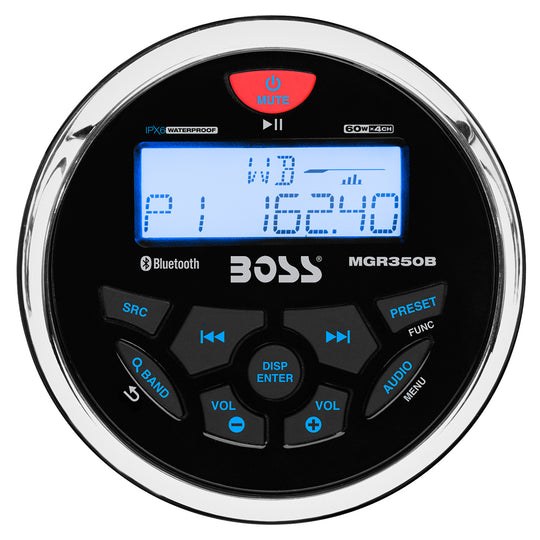 Boss Audio MGR350B Marine Stereo w/AM/FM/BT/USB - Deckhand Marine Supply