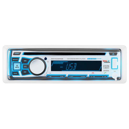 Boss Audio MR762BRGB Marine Stereo w/AM/FM/CD/BT/USB - Deckhand Marine Supply