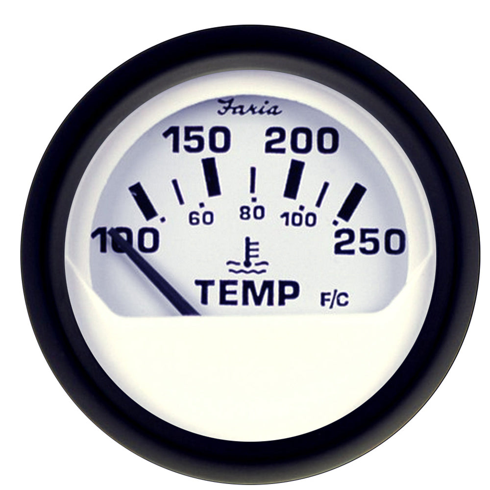 Faria Euro White 2" Water Temperature Gauge (100-250 DegreeF) - Deckhand Marine Supply