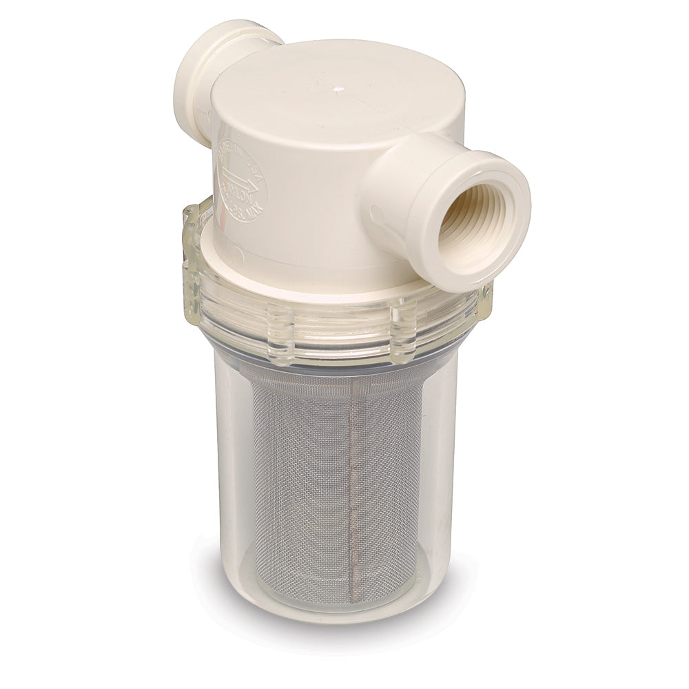 Shurflo by Pentair 3/4" Raw Water Strainer w/Bracket  Fittings - 50 Mesh Screen - Deckhand Marine Supply