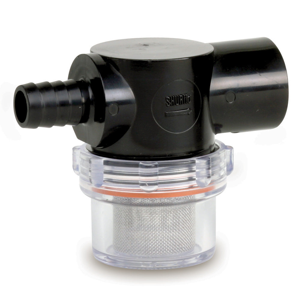 Shurflo by Pentair Twist-On Water Strainer - 1/2" Barb Inlet - Clear Bowl - Deckhand Marine Supply