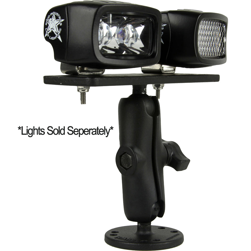 RIGID Industries RAM Bolt Down 3.7" Arm - 6.25" x 2" Plate - Deckhand Marine Supply