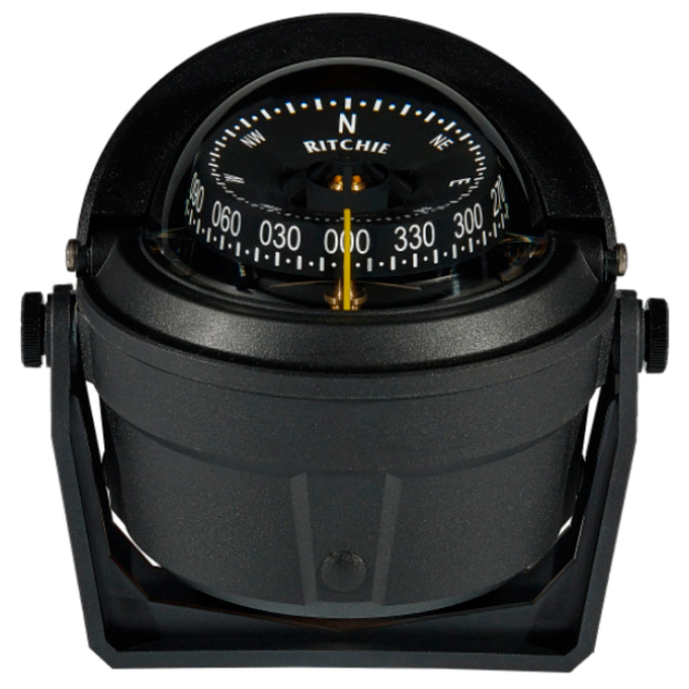 Ritchie B-81-WM Voyager Bracket Mount Compass - Wheelmark Approved f/Lifeboat & Rescue Boat Use - Deckhand Marine Supply