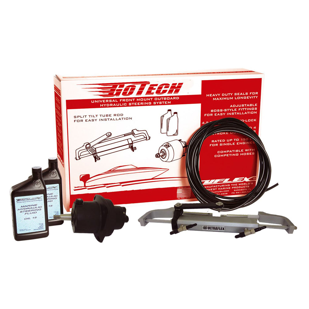 UFlex GoTech 1.0 Universal Front Mount Outboard Hydraulic Steering System - Deckhand Marine Supply