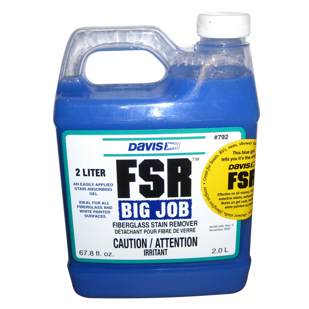 Davis FSR Big Job Fiberglass Stain Remover - 2-Liter - Deckhand Marine Supply