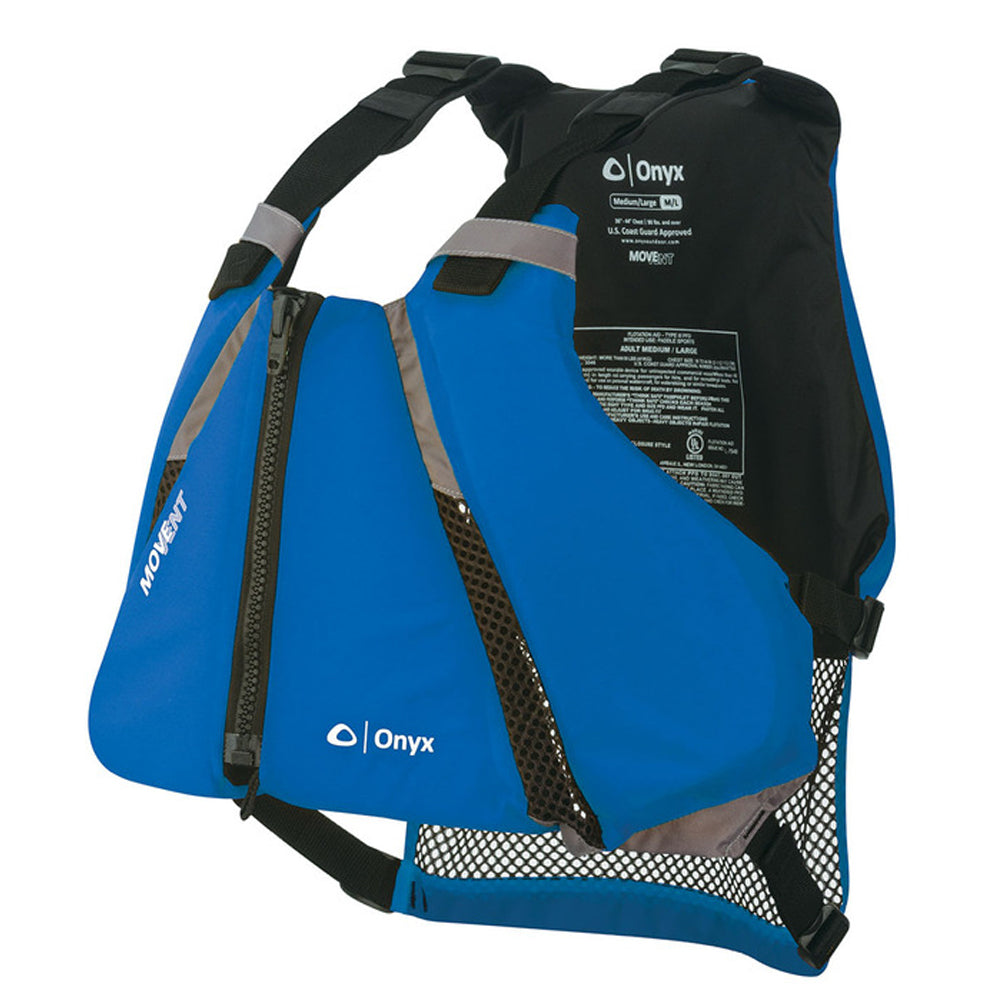 Onyx MoveVent Curve Paddle Sports Life Vest - XL/2X - Blue - Deckhand Marine Supply