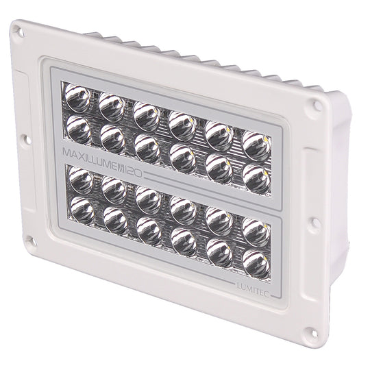 Lumitec Maxillume h120 - Flush Mount Flood Light - White Housing - White Dimming - Deckhand Marine Supply