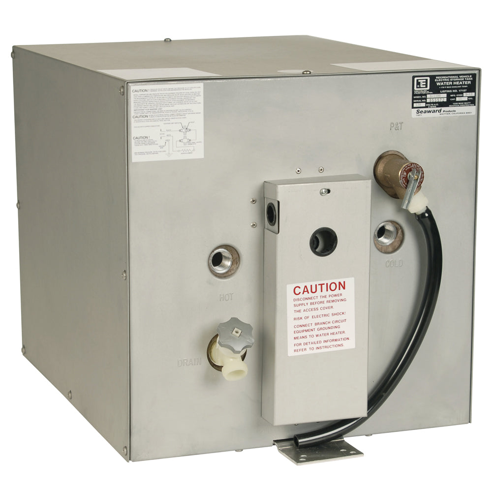 Whale Seaward 11 Gallon Hot Water Heater w/Rear Heat Exchanger - Galvanized Steel - 120V - 1500W - Deckhand Marine Supply