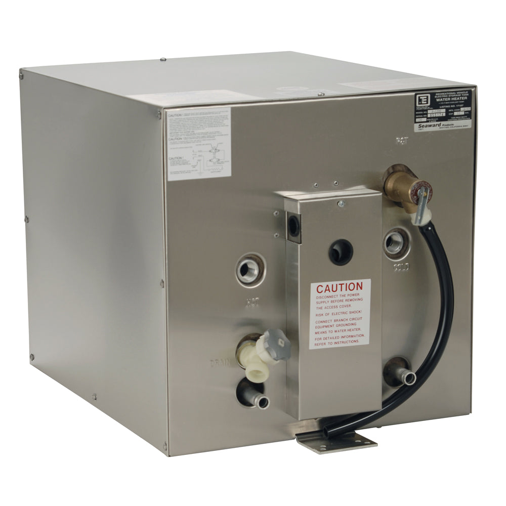 Whale Seaward 11 Gallon Hot Water Heater w/Front Heat Exchanger - Stainless Steel - 120V - 1500W - Deckhand Marine Supply
