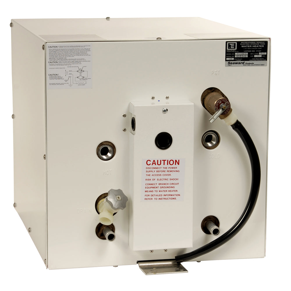 Whale Seaward 11 Gallon Hot Water Heater w/Front Heat Exchanger - White Epoxy - 120V - 1500W - Deckhand Marine Supply