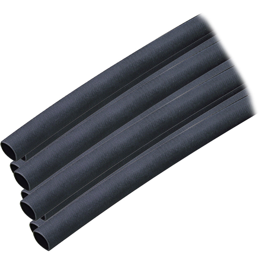 Ancor Adhesive Lined Heat Shrink Tubing (ALT) - 1/4" x 6" - 10-Pack - Black - Deckhand Marine Supply