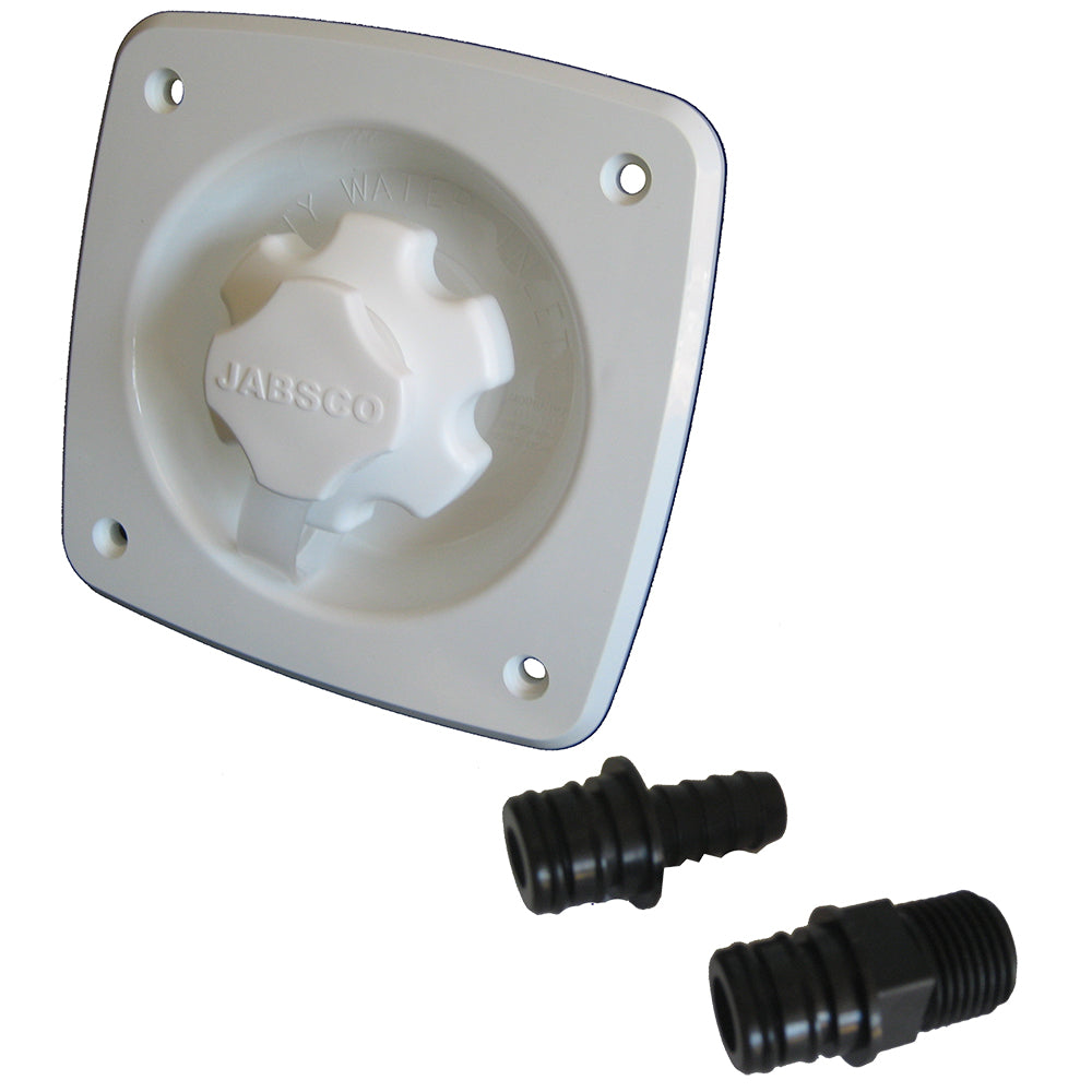 Jabsco Water Pressure Regulator - Flush Mount - White - Deckhand Marine Supply