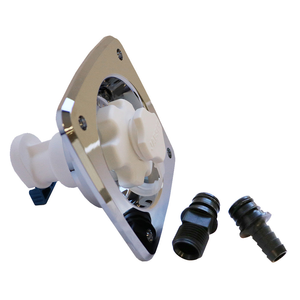 Jabsco Water Pressure Regulator - Flush Mount - Chrome - 45 psi - Deckhand Marine Supply