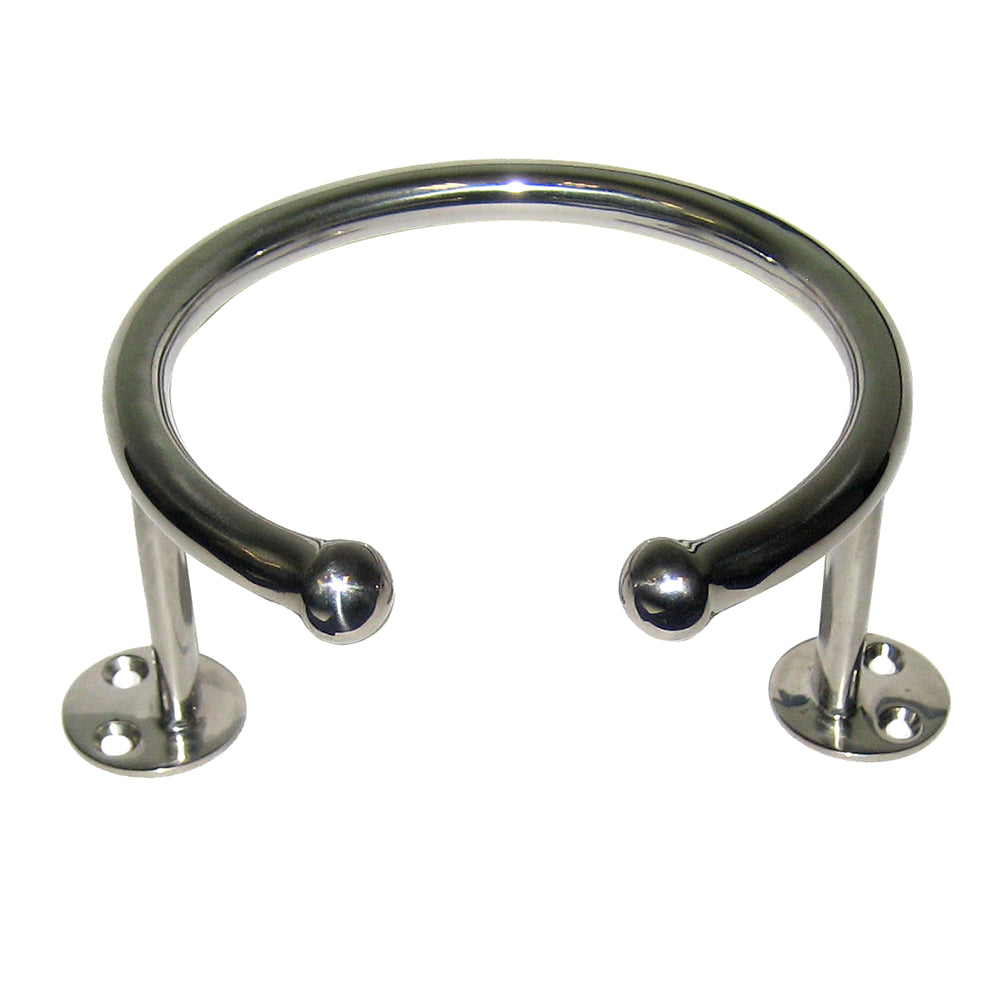 Whitecap Top Mount Ring SS Cup Holder - 1-Drink - Base Mount - Deckhand Marine Supply