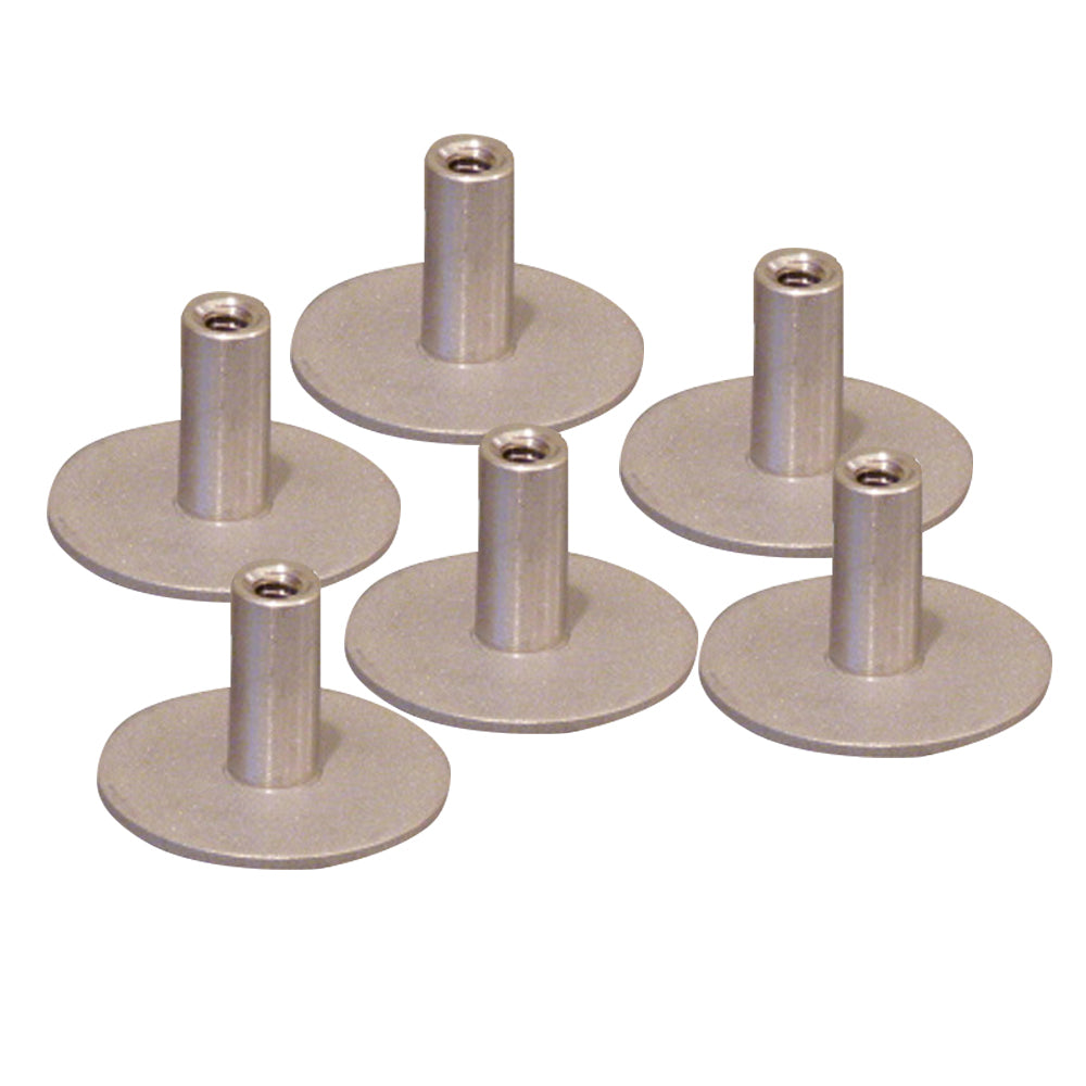 Weld Mount Stainless Steel Standoff 1.25" Base  1/4" x 20 Thread .75    Tall - 6-Pack - Deckhand Marine Supply