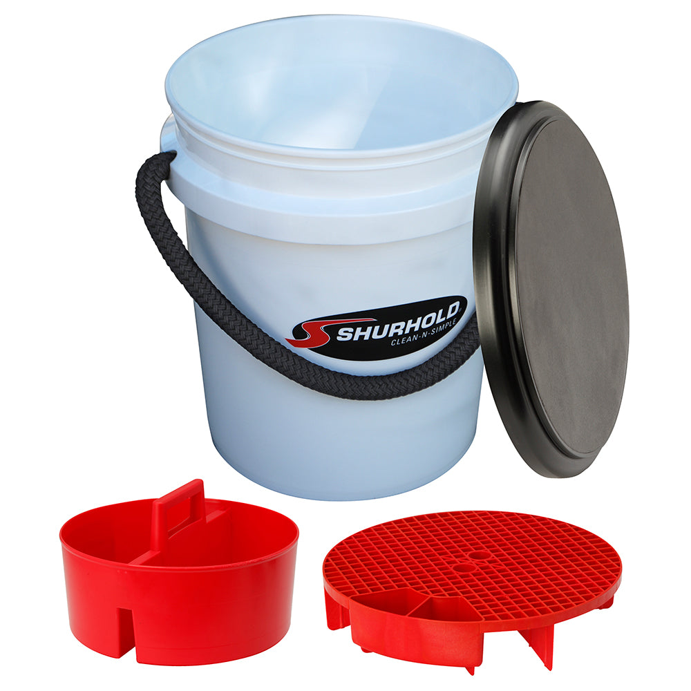 Shurhold One Bucket Kit - 5 Gallon - White - Deckhand Marine Supply