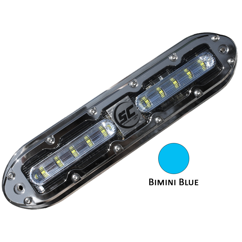 Shadow-Caster SCM-10 LED Underwater Light w/20' Cable - 316 SS Housing - Bimini Blue - Deckhand Marine Supply