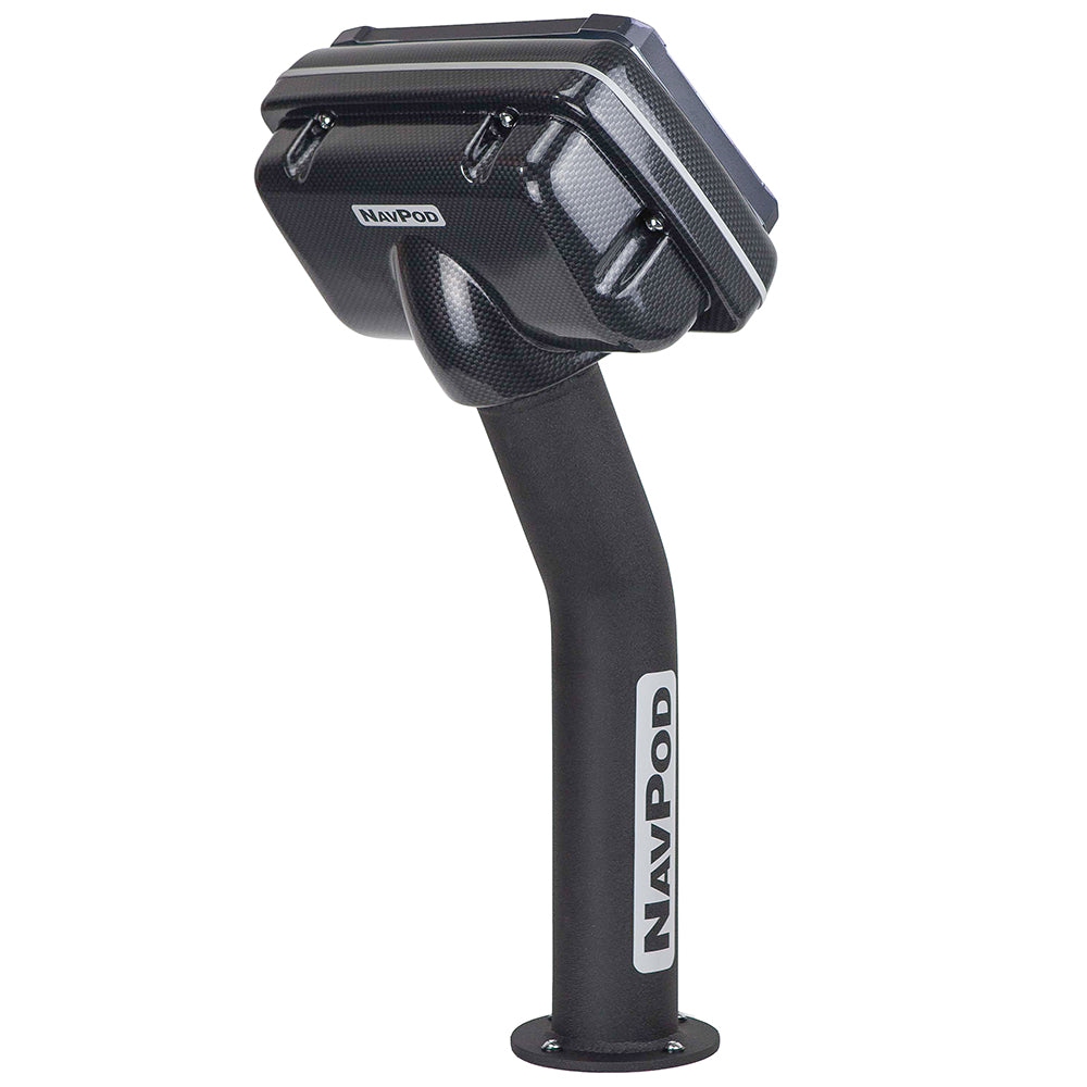 NavPod PED5100-01 PedestalPod Pre-Cut f/Humminbird HELIX 10  HELIX 9 Series - Carbon Black - Deckhand Marine Supply