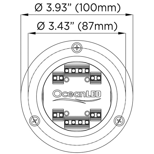 OceanLED Sport S3166S Underwater LED Light - Ultra White - Deckhand Marine Supply