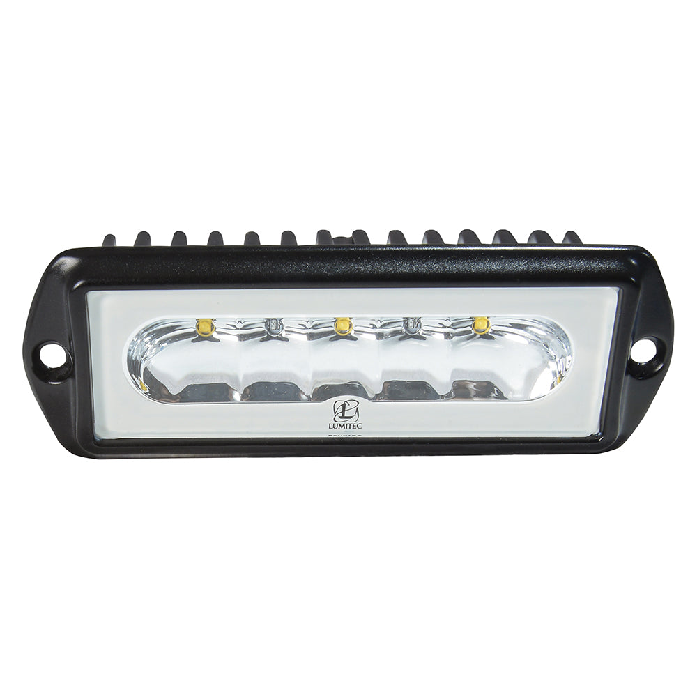 Lumitec Capri2 - Flush Mount LED Flood Light - Black Housing - 2-Color White/Blue Dimming - Deckhand Marine Supply