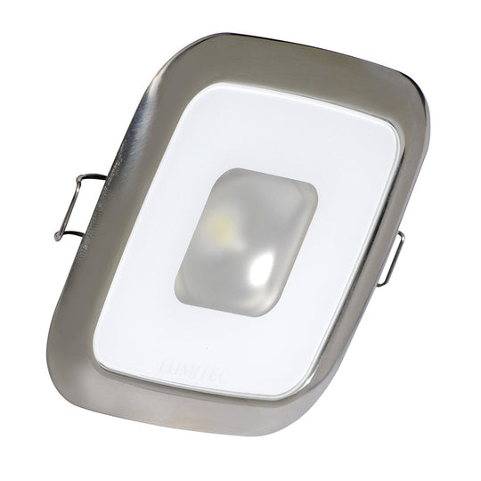Lumitec Square Mirage Down Light - Warm White Dimming - Hi-CRI - Polished Bezel - Deckhand Marine Supply