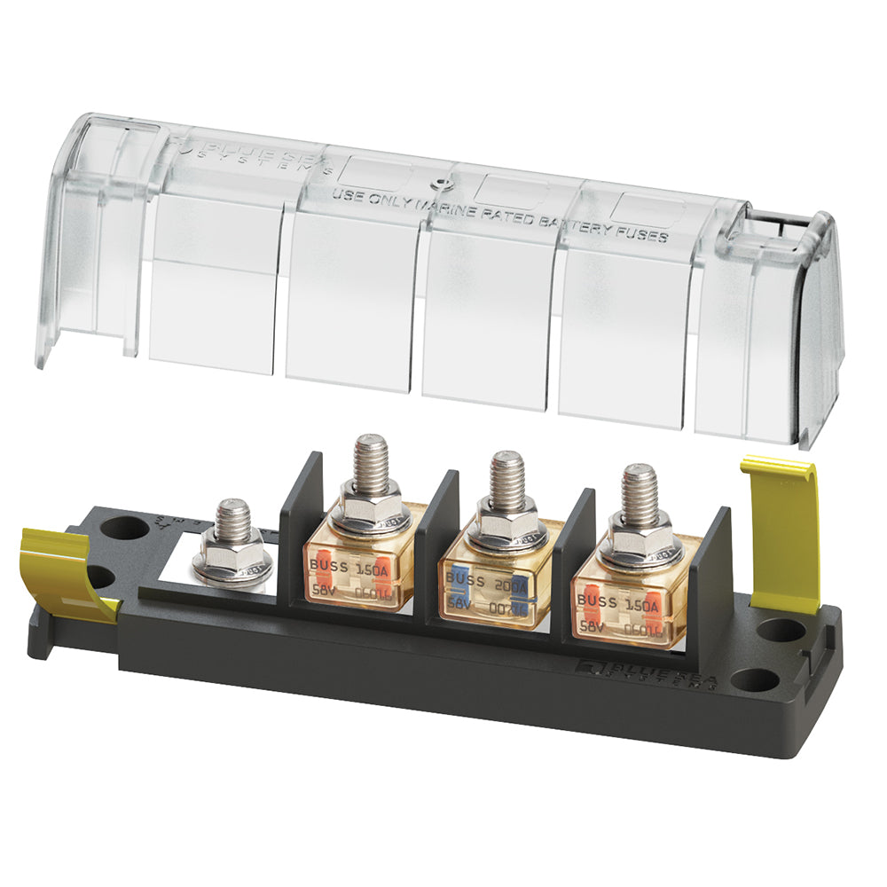 Blue Sea 5196 MRBF Surface Mount 3 Circuit Fuse Block - Common Source - Deckhand Marine Supply
