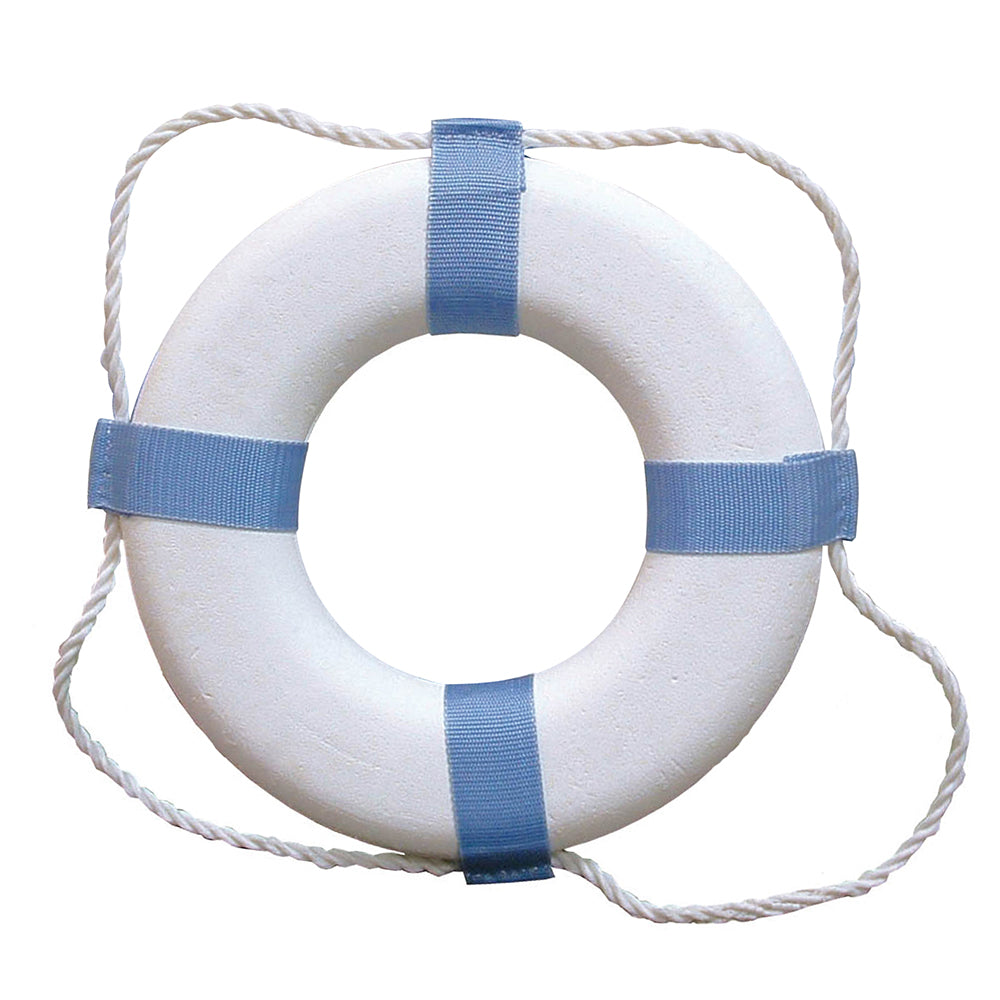 Taylor Made Decorative Ring Buoy - 20" - White/Blue - Not USCG Approved - Deckhand Marine Supply