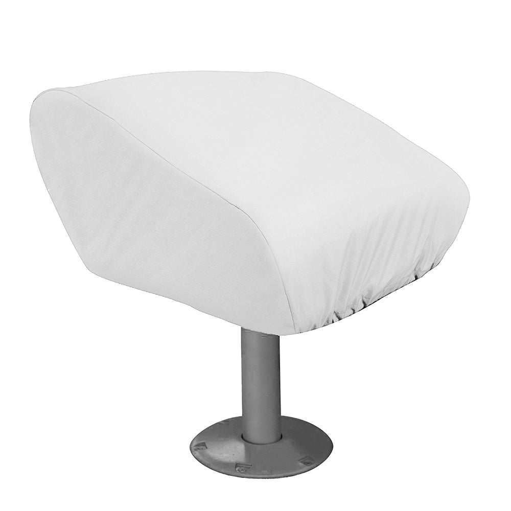 Taylor Made Folding Pedestal Boat Seat Cover - Vinyl White - Deckhand Marine Supply