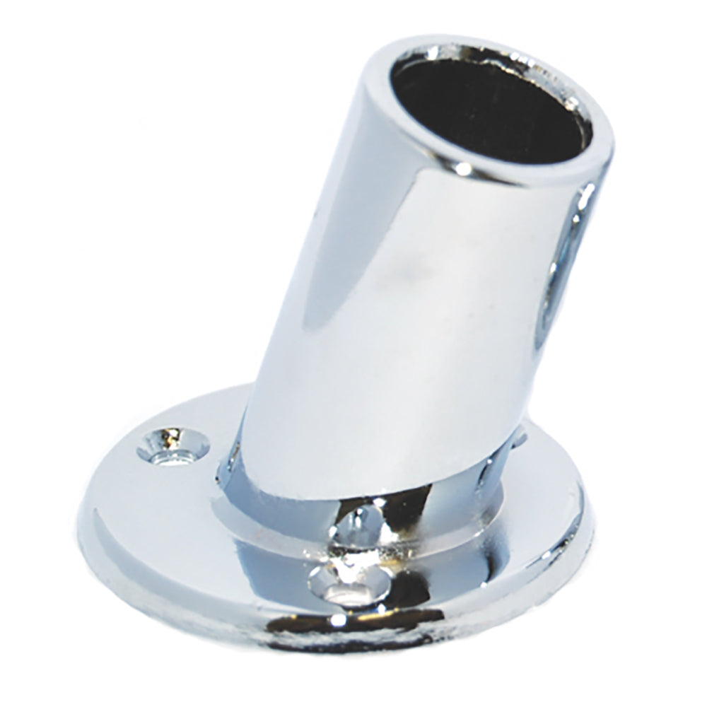 Taylor Made 1" Slanted Chrome Plated Flag Pole Socket - Deckhand Marine Supply