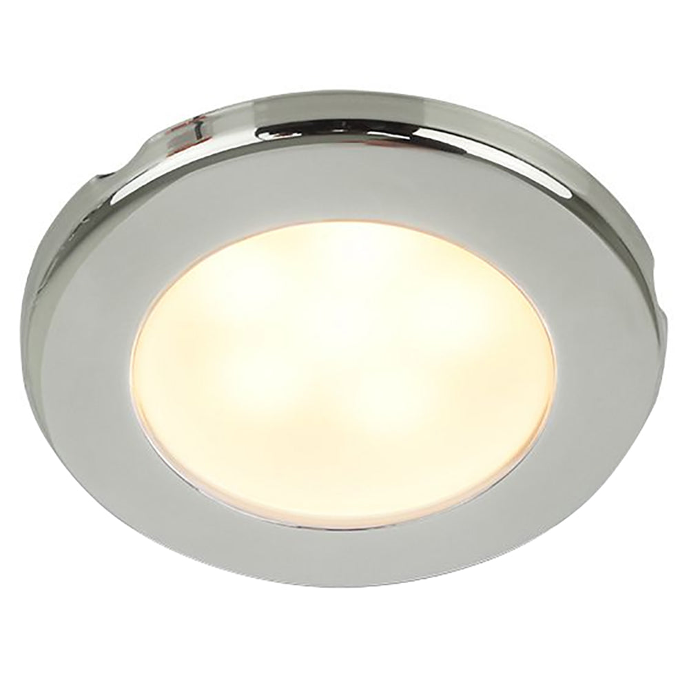 Hella Marine EuroLED 75 3" Round Screw Mount Down Light - Warm White LED - Stainless Steel Rim - 12V - Deckhand Marine Supply