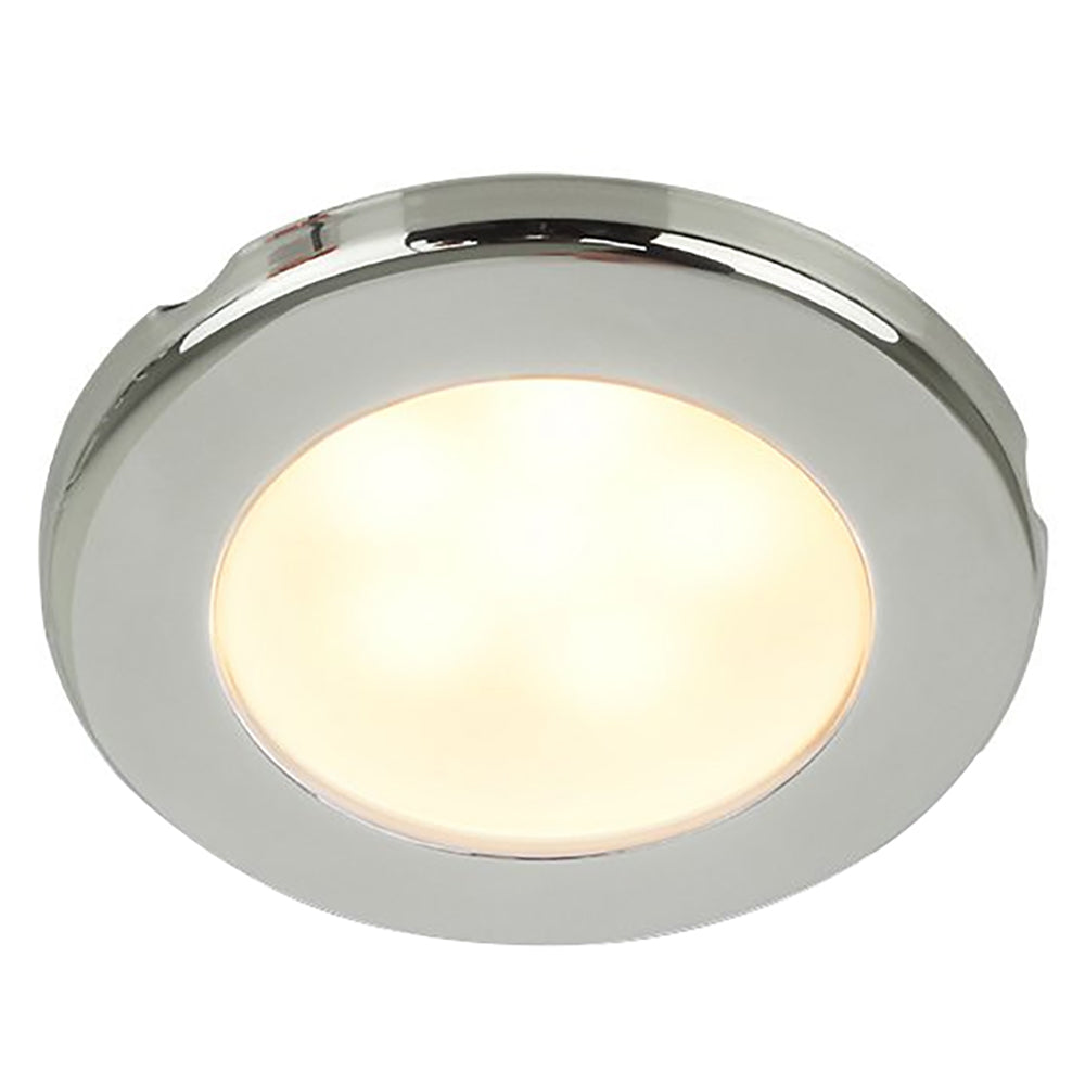 Hella Marine EuroLED 75 3" Round Screw Mount Down Light - Warm White LED - Stainless Steel Rim - 24V - Deckhand Marine Supply