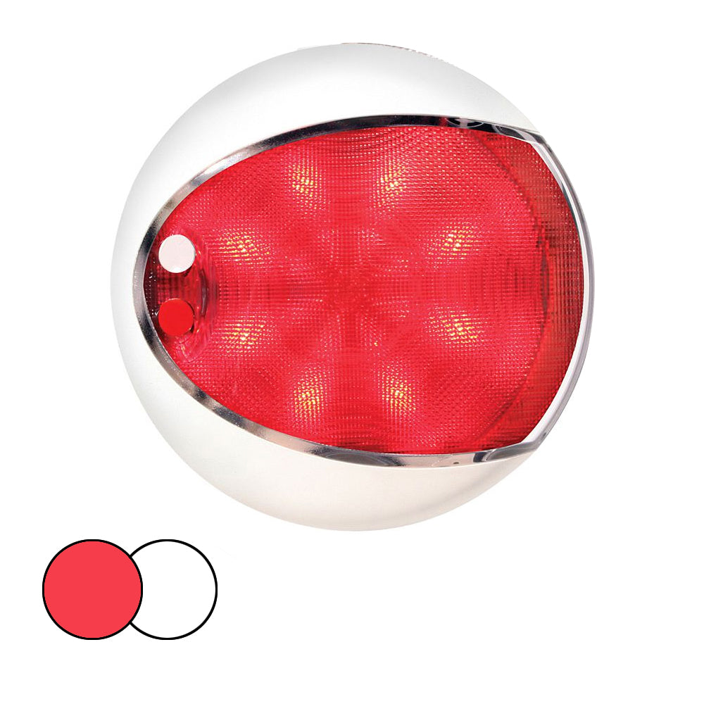 Hella Marine EuroLED 130 Surface Mount Touch Lamp - Red/White LED - White Housing - Deckhand Marine Supply