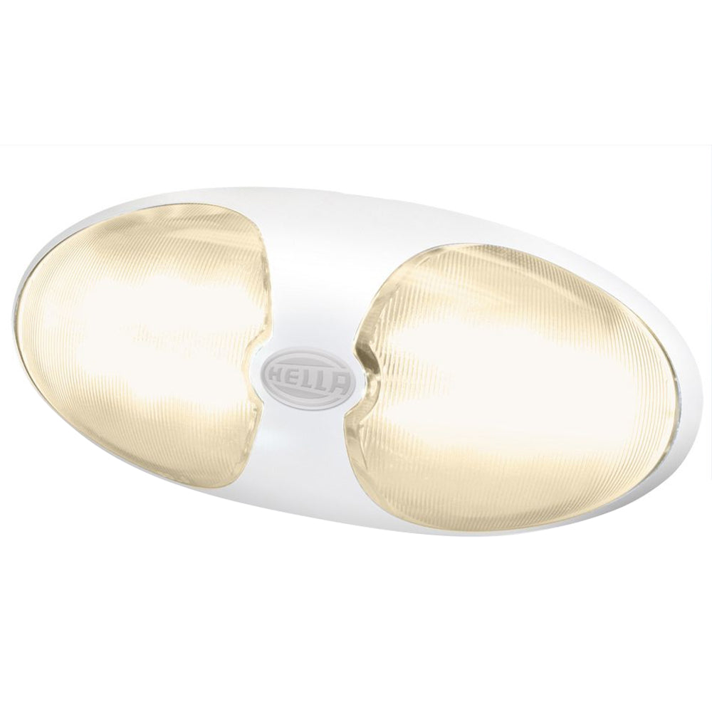 Hella Marine DuraLED 12 Interior/Exterior Lamp - Warm White LED - White Housing - Deckhand Marine Supply