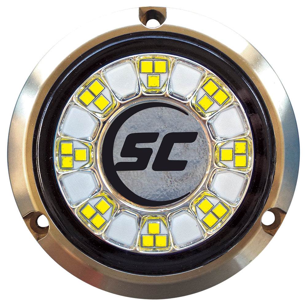 Shadow-Caster SCR-24 Bronze Underwater Light - 24 LEDs - Great White - Deckhand Marine Supply