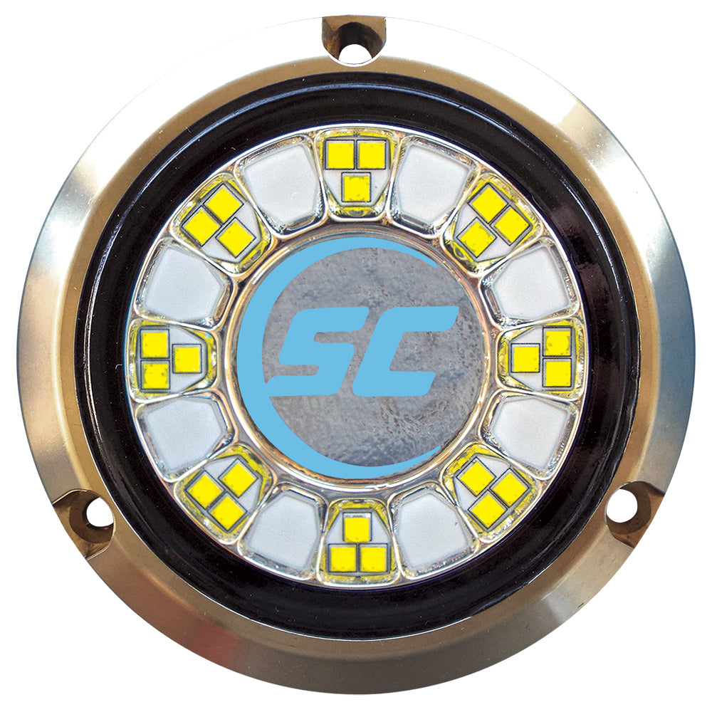Shadow-Caster SCR-24 Bronze Underwater Light - 24 LEDs - Bimini Blue - Deckhand Marine Supply