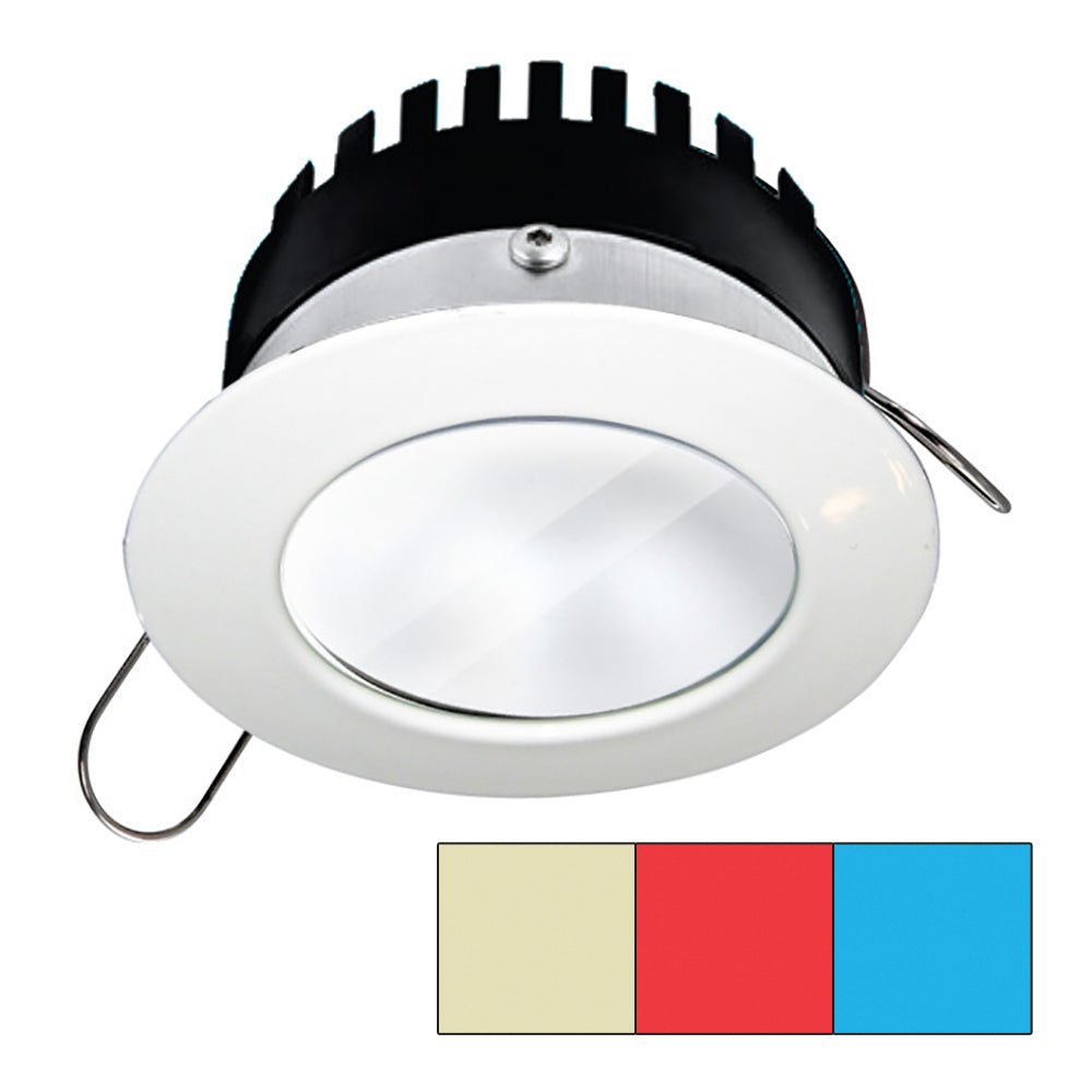 i2Systems Apeiron Pro A503 - 3W - Round - Warm White, Red  Blue - White Finish - Deckhand Marine Supply
