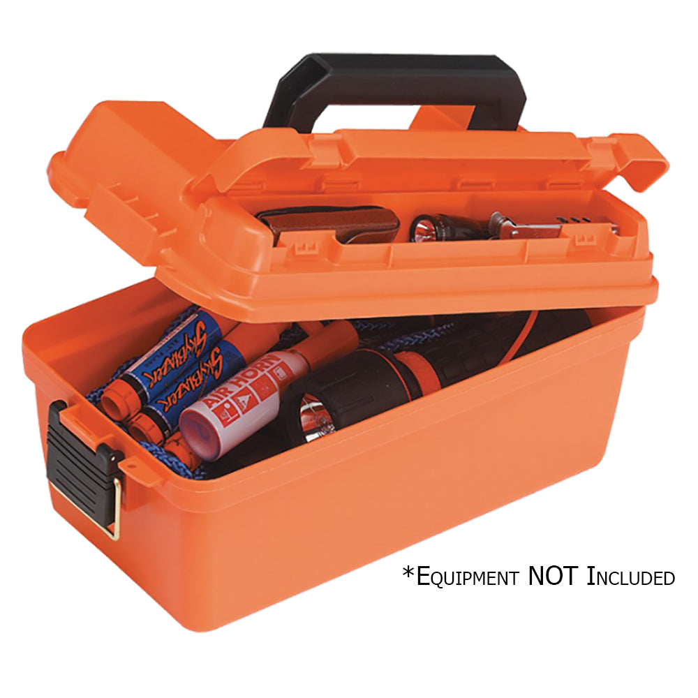 Plano Small Shallow Emergency Dry Storage Supply Box - Orange - Deckhand Marine Supply