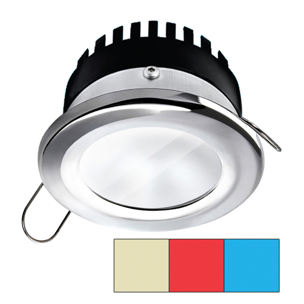 i2Systems Apeiron Pro A503 - 3W - Round -Cool White/Red/Blue - Round - Chrome Finish - Deckhand Marine Supply