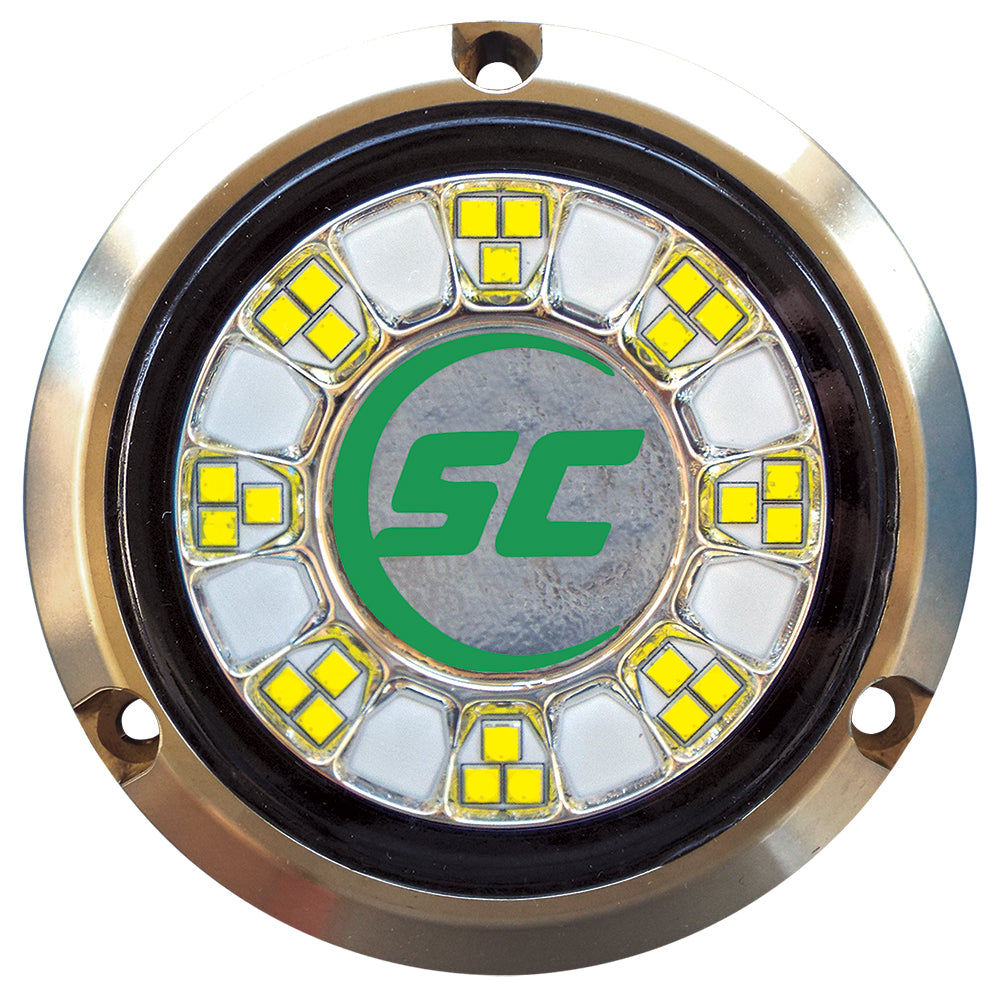 Shadow-Caster SCR-24 Bronze Underwater Light - 24 LEDs - Aqua Green - Deckhand Marine Supply
